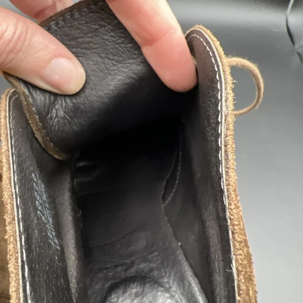 MADEWELL 1937 Lace Up Womens 7.5 Suede Heels Booties Shoes Brown Italy - Picture 16 of 16